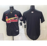 Men's St. Louis Cardinals Blank Black USA 250 Patch Stitched Baseball Jersey