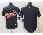 Men's St. Louis Cardinals Blank Black USA 250 Patch Stitched Baseball Jersey