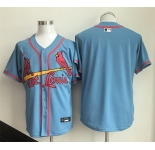 Men's St. Louis Cardinals Blank Blue Limited Stitched Baseball Jersey