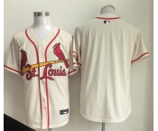 Men's St. Louis Cardinals Blank Cream Limited Stitched Baseball Jersey