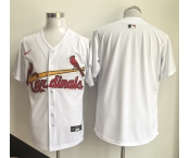 Men's St. Louis Cardinals Blank White Home Limited Stitched Baseball Jersey