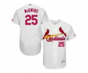St.Louis Cardinals #25 Mark McGwire White Flexbase Authentic Collection Stitched Baseball Jersey
