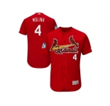 St.Louis Cardinals #4 Yadier Molina Red 2017 Spring Training Flexbase Authentic Collection Stitched Baseball Jersey
