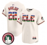 Men's Cleveland Guardians #22 Josh Naylor Cream Mexico Vapor Premier Limited Stitched Baseball Jersey