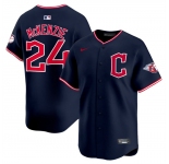 Men's Cleveland Guardians #24 Triston McKenzie Navy 2025 Alternate Limited Stitched Baseball Jersey