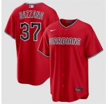 Men's Cleveland Guardians #37 Travis Bazzana Red Alternate Limited Stitched Baseball Jersey