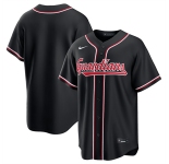 Men's Cleveland Guardians Blank 2026 Black Out Stitched Baseball Jersey
