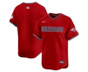 Men's Cleveland Guardians Blank Red Alternate Limited Stitched Baseball Jersey