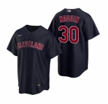 Men's Nike Cleveland Indians #30 Tyler Naquin Navy Alternate Stitched Baseball Jersey