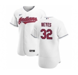 Men's Nike Cleveland Indians #32 Franmil Reyes White Home 2020 Authentic Team Baseball Jersey