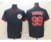 Men's Nike Cleveland Indians #99 Ricky Vaughn Navy Blue M&N MLB Jersey