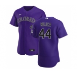 Men's Nike Colorado Rockies #44 Jose Mujica Purple Alternate 2020 Authentic Player Baseball Jersey
