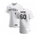 Men's Nike Colorado Rockies #60 Mychal Givens White Home 2020 Authentic Player Baseball Jersey