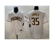 Men San Diego Padres #35 Randy Jones White Cool Base Stitched Baseball Jersey