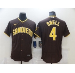 Men's Nike San Diego Padres #4 Blake Snell Brown Alternate Flex Base Authentic Collection Baseball Jersey