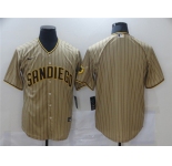 Men's Nike San Diego Padres Blank Replica Light Brown Alternate Cool Base Baseball Player Jersey