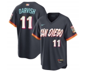 Men's San Diego Padres #11 Yu Darvish Obsidian 2026 City Connect Stadium Limited Stitched Baseball Jersey
