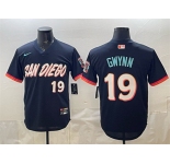 Men's San Diego Padres #19 Tony Gwynn Obsidian 2026 City Connect Stadium Stitched Baseball Jersey
