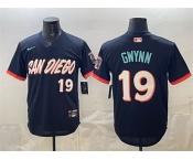 Men's San Diego Padres #19 Tony Gwynn Obsidian 2026 City Connect Stadium Stitched Baseball Jersey