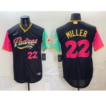 Men's San Diego Padres #22 Mason Miller 2022 Black City Connect Cool Base Stitched Baseball Jersey