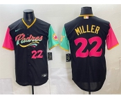 Men's San Diego Padres #22 Mason Miller 2022 Black City Connect Cool Base Stitched Baseball Jersey