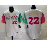 Men's San Diego Padres #22 Mason Miller 2022 White City Connect Cool Base Stitched Baseball Jersey