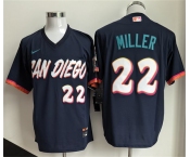 Men's San Diego Padres #22 Mason Miller Obsidian 2026 City Connect Stadium Stitched Baseball Jersey