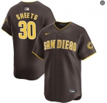 Mens San Diego Padres #30 Gavin Sheets Brown Away Limited Jersey