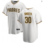 Mens San Diego Padres #30 Gavin Sheets Home White Limited Jersey