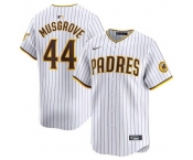 Men's San Diego Padres #44 Joe Musgrove White 2024 Home Limited Stitched Baseball Jersey