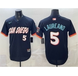 Men's San Diego Padres #5 Ramon Laureano Obsidian 2026 City Connect Stadium Stitched Baseball Jersey