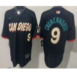 Men's San Diego Padres #9 Jake Cronenworth Black 2026 City Connect Stadium Jersey1