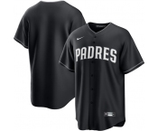 Men's San Diego Padres Blank Black Lights Out Limited Stitched Baseball Jersey