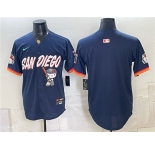 Men's San Diego Padres X Hello Kitty Blank Obsidian 2026 City Connect Stadium Stitched Baseball Jersey