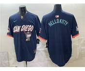 Men's San Diego Padres X Hello Kitty Obsidian 2026 City Connect Stadium Stitched Baseball Jersey
