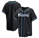 Men's Miami Marlins Blank 2026 Black Out Stitched Baseball Jersey