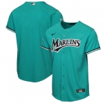 Men's Miami Marlins Blank Teal Alternate Stadium Stitched Baseball Jersey