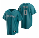 Men's Nike Seattle Mariners #0 Mallex Smith Aqua Alternate Stitched Baseball Jersey
