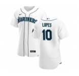 Men's Nike Seattle Mariners #10 Tim Lopes White Home 2020 Authentic Player Baseball Jersey