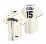 Men's Nike Seattle Mariners #15 Kyle Seager Cream Alternate Stitched Baseball Jersey