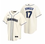 Men's Nike Seattle Mariners #17 Mitch Haniger Cream Alternate Stitched Baseball Jersey