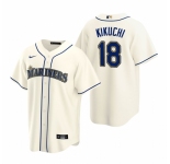 Men's Nike Seattle Mariners #18 Yusei Kikuchi Cream Alternate Stitched Baseball Jersey