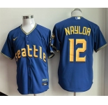 Men's Seattle Mariners #12 Josh Naylor Royal 2025 Cool Base Stitched jersey