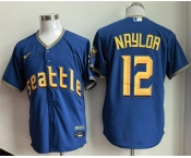Men's Seattle Mariners #12 Josh Naylor Royal 2025 Cool Base Stitched jersey