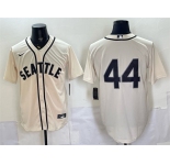 Men's Seattle Mariners #44 Julio Rodríguez Cream Alternate Stitched Baseball Jersey