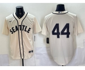 Men's Seattle Mariners #44 Julio Rodríguez Cream Alternate Stitched Baseball Jersey