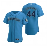Men's Seattle Mariners #44 Julio RodrÃguez Royal Flex Base Stitched Jersey