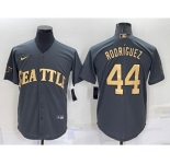 Men's Seattle Mariners #44 Julio Rodriguez Grey 2022 All Star Stitched Cool Base Nike Jersey