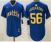 Men's Seattle Mariners #56 Randy Arozarena Blue City Limited Jersey