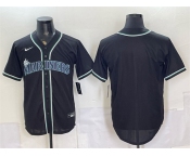 Men's Seattle Mariners Blank 2026 Fashion Replica Black Out Stitched Baseball Jersey